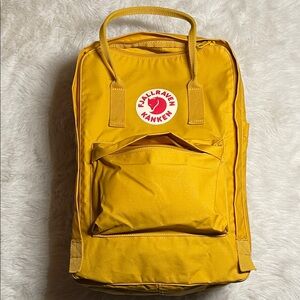 Kånken Yellow Backpack with laptop 15”